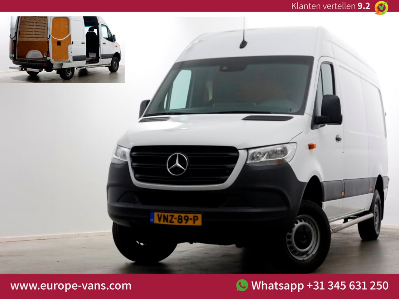 Mercedes-Benz Sprinter - 316 CDI 163pk 7G Automaat L2H2 4x4 ZG1 Airco/Camera/Trekhaak 2800kg 02-2022 - AutoWereld.nl