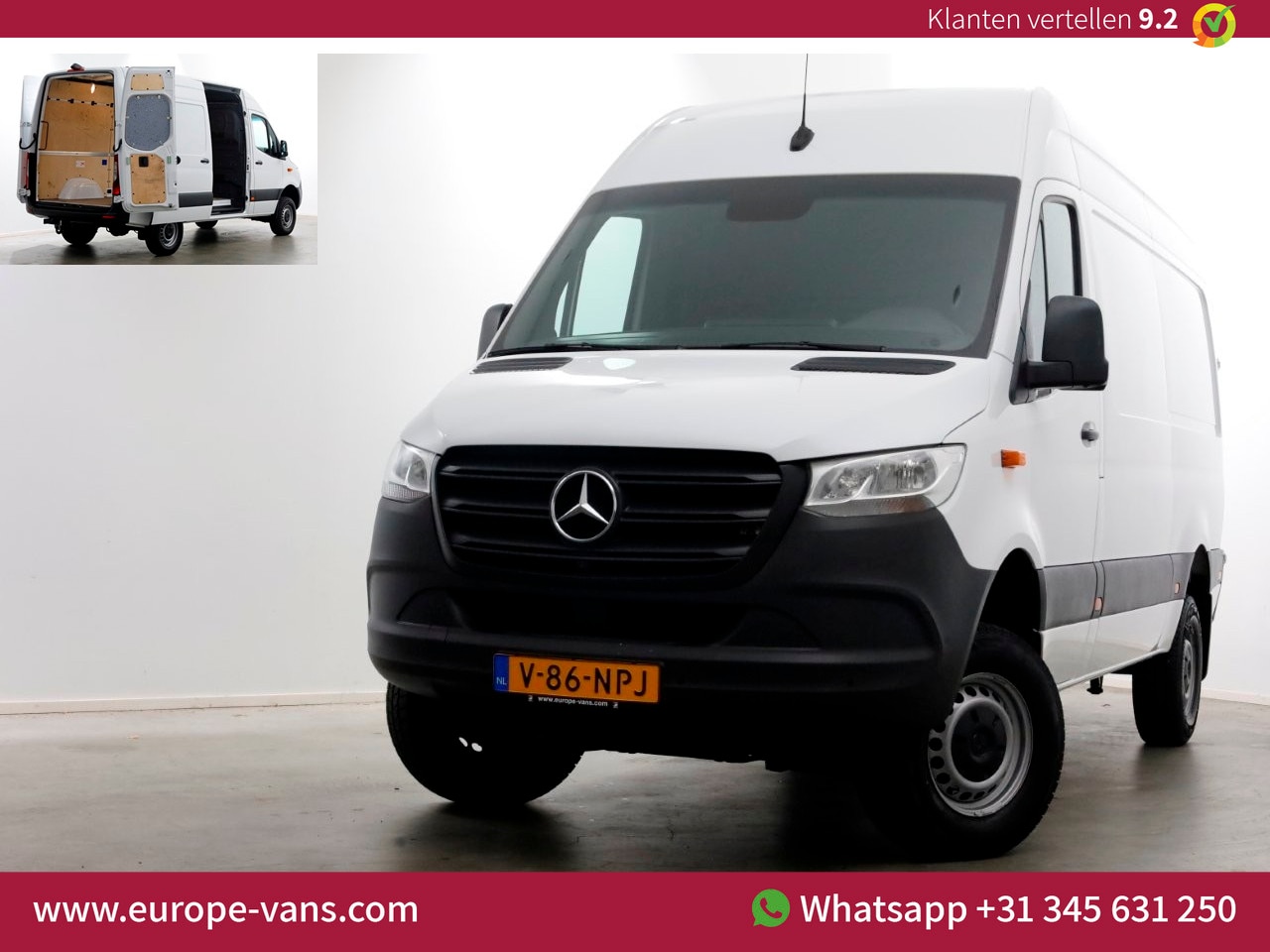 Mercedes-Benz Sprinter - 316 CDI 163pk E6 L2H2 4x4 ZG1 360° Camera/Standkachel 12-2019 - AutoWereld.nl