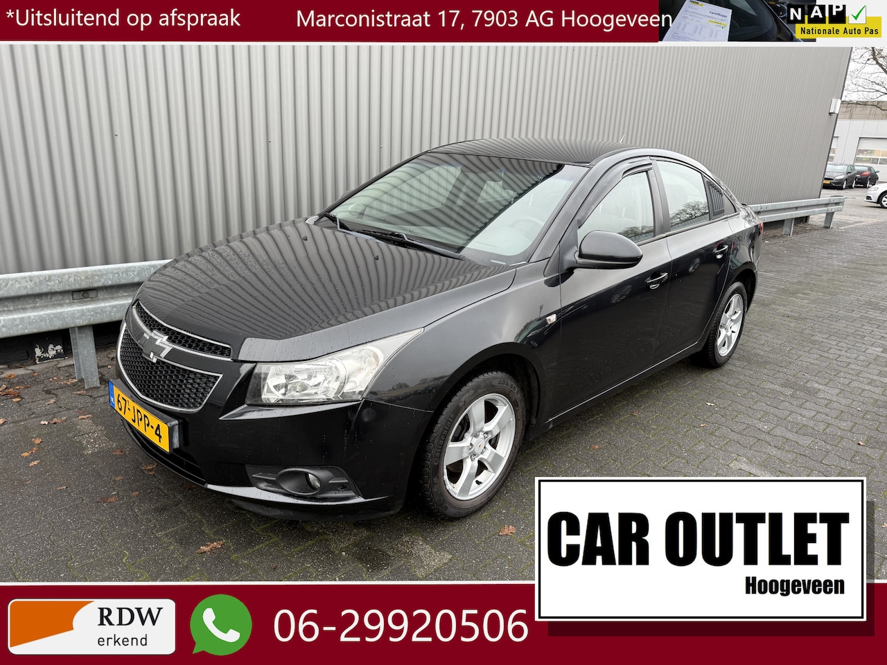 Chevrolet Cruze - 1.6 LS 119Dkm.NAP, A/C, Navi, Multimedia, PDC, LM, – Inruil Mogelijk – - AutoWereld.nl