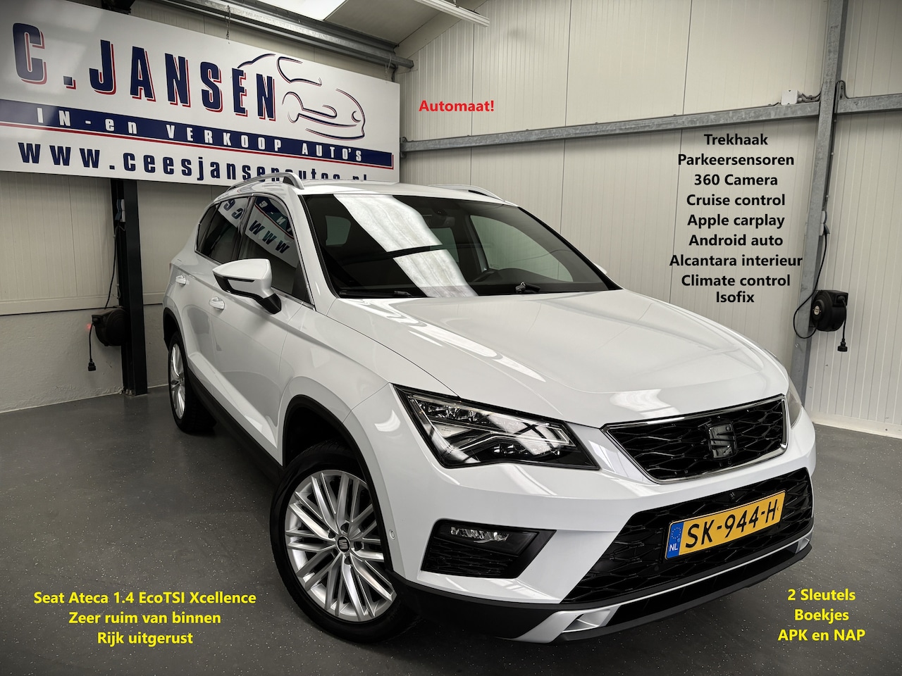 SEAT Ateca - 1.4 EcoTSI Xcellence Business Intense Automaat! Volle auto | Alcantara bekleding | Apple C - AutoWereld.nl