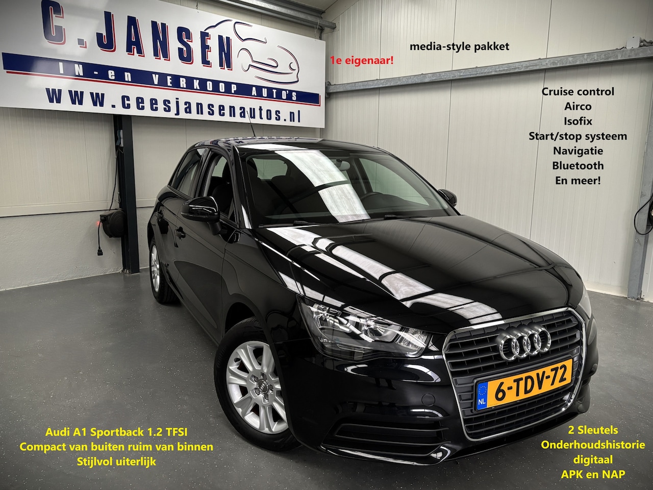 Audi A1 Sportback - 1.2 TFSI Attraction Pro Line Business 1e eigenaar! Origineel nederlandse auto! | Airco | B - AutoWereld.nl