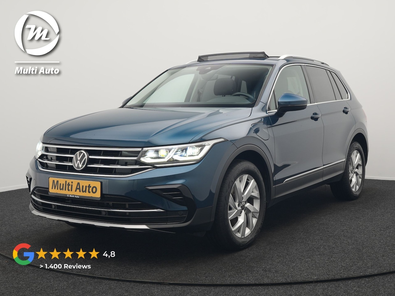 Volkswagen Tiguan - 1.4 TSI eHybrid Elegance Plug In Hybrid 245pk PHEV | Panodak | IQ Light | Adaptive Cruise - AutoWereld.nl
