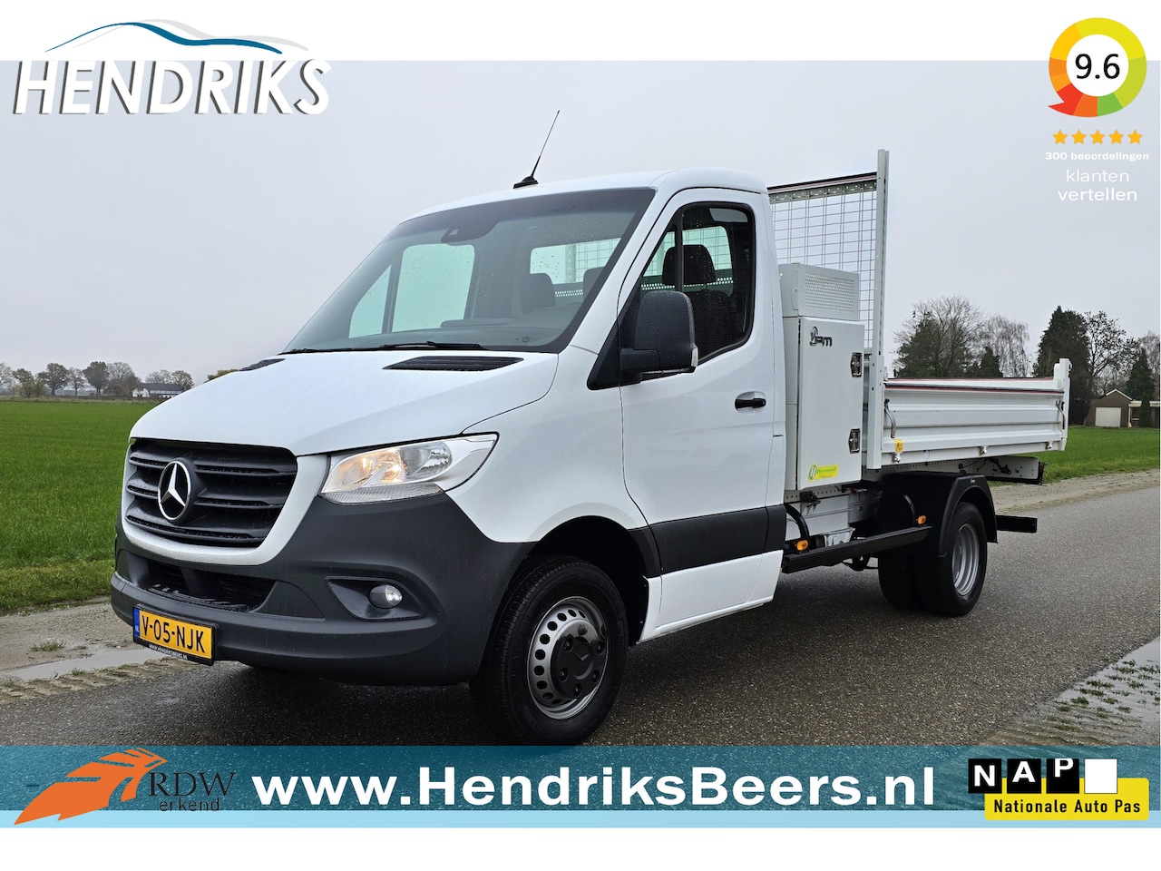 Mercedes-Benz Sprinter - 516 CDI L2 - Kieper - 160 Pk - Euro 6 - 3500 kg - Navi - Airco - Cruise Control - AppleCar - AutoWereld.nl