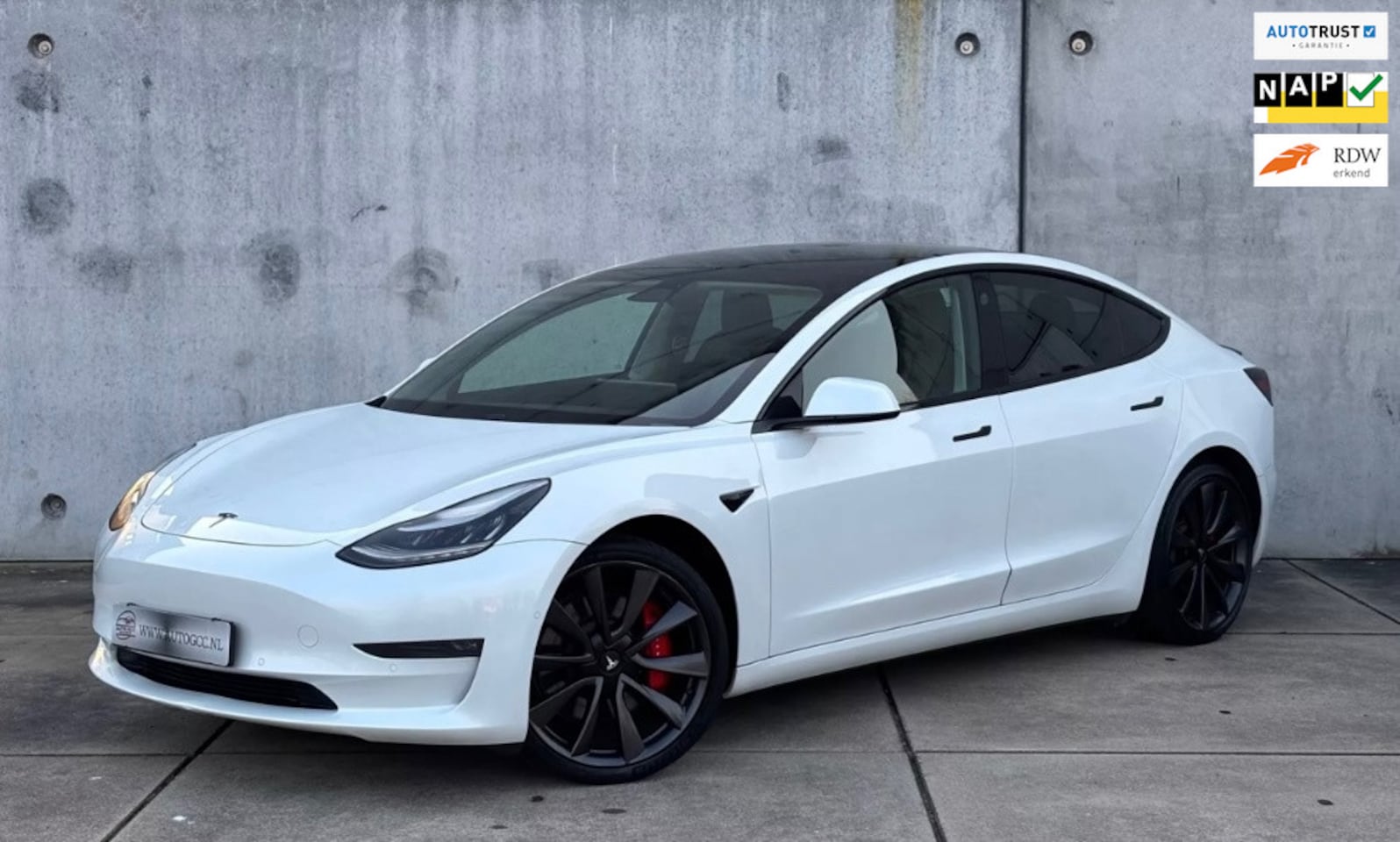 Tesla Model 3 - PERFORMANCE AWD 75kWh SOH 87% PANO NAP BTW - AutoWereld.nl
