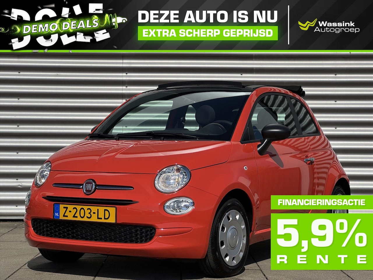 Fiat 500 C - Cabriolet I DEMO DEAL I Hybrid I Urban | Airco | Bluetooth - AutoWereld.nl