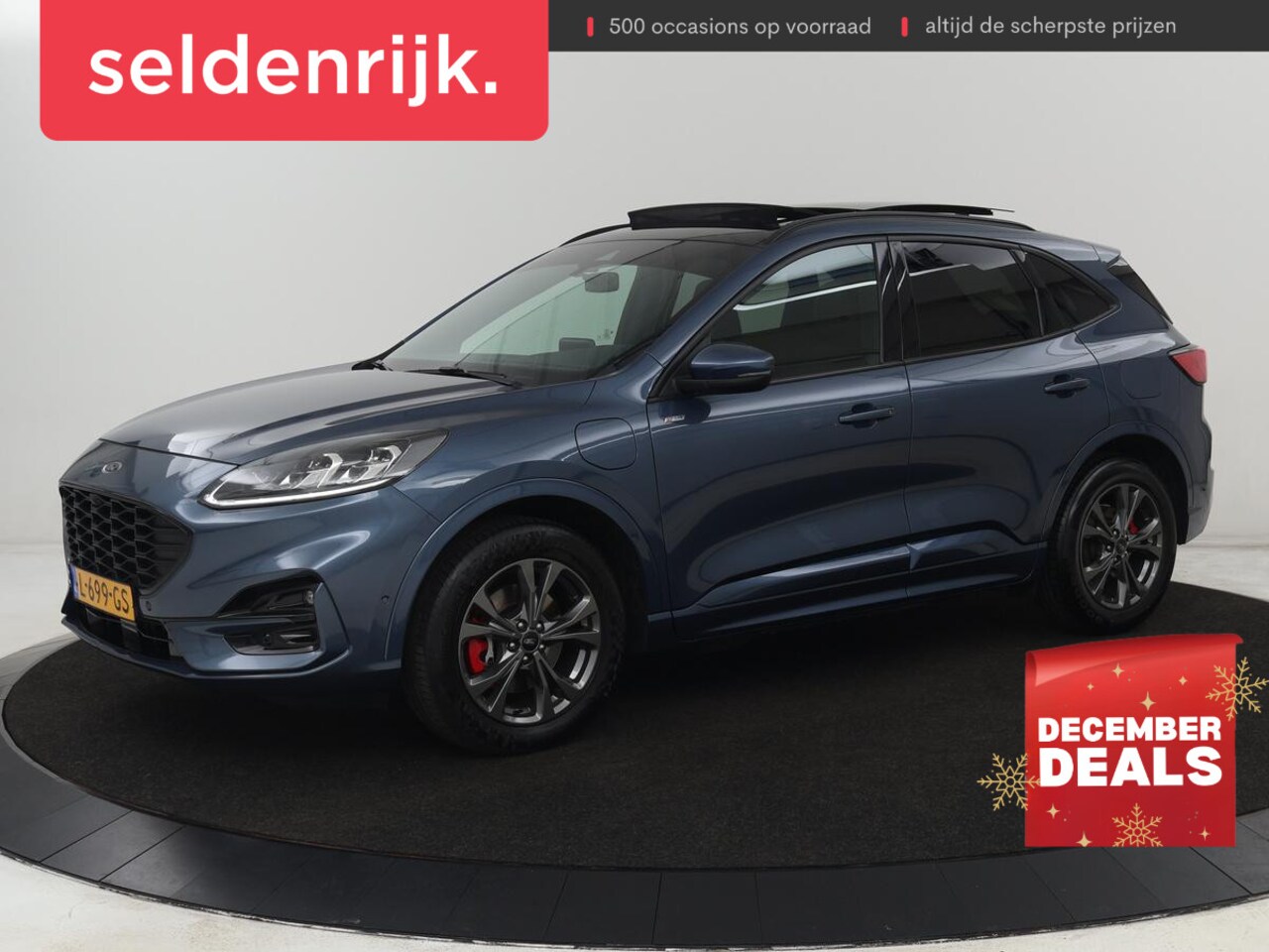 Ford Kuga - 2.5 PHEV ST-Line X | Panoramadak | Adaptive cruise | 360 Camera | Leder/Alcantara | Carpla - AutoWereld.nl