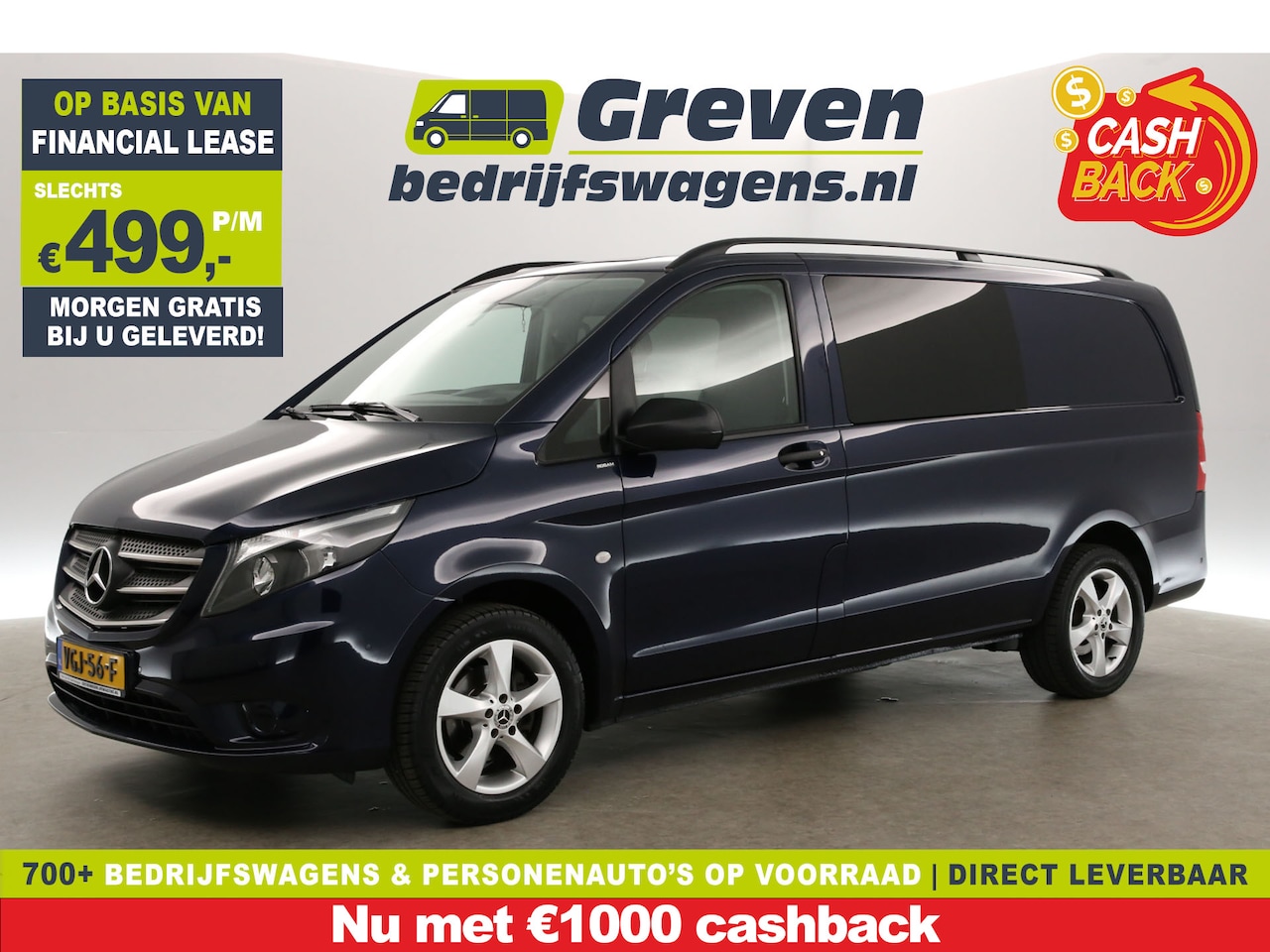 Mercedes-Benz Vito - 114 CDI Lang | Automaat | DC | Airco | Camera | Cruise | Carplay | Trekh. | Parkeersens. - AutoWereld.nl