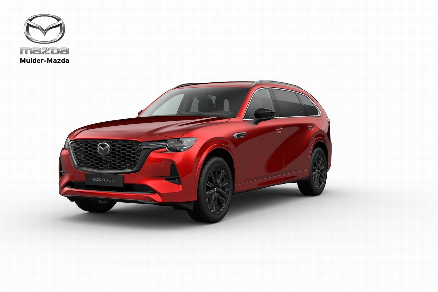 Mazda CX-80 - e-Skyactiv PHEV Homura Business Edition - Zwart Nappa Leder | 12,3-inch TFT-kleurendisplay - AutoWereld.nl