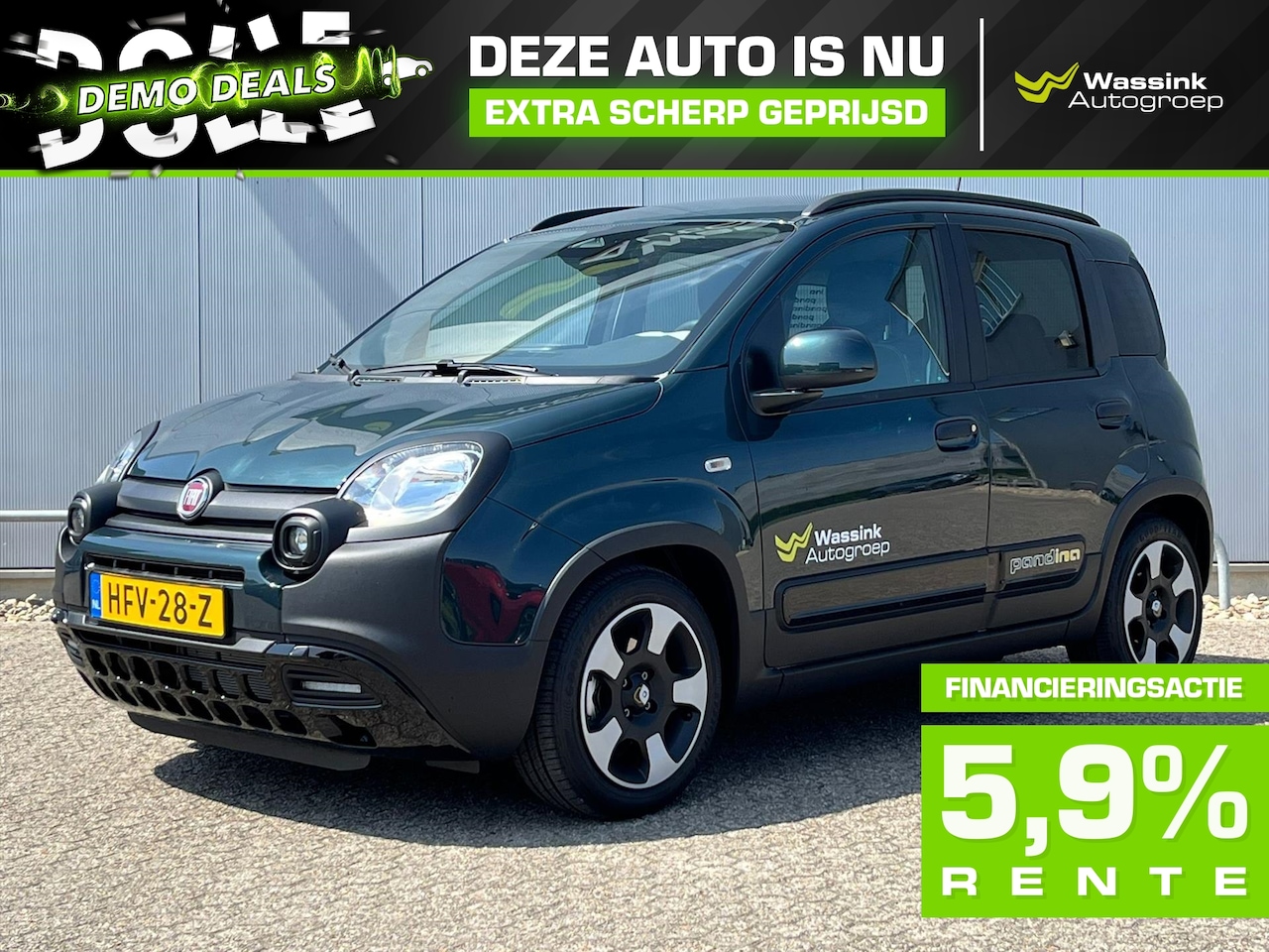 Fiat Panda - DEMO DEAL | Pandina 70pk Hybrid | Navigatie via app | Airco | Cruise Control | Parkeersens - AutoWereld.nl
