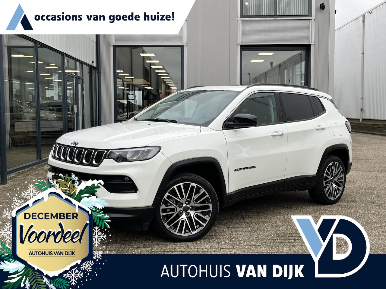 Jeep Compass - 4xe 190 Plug-in Hybrid Electric Limited Lease Ed. | Navi/Clima/Adapt.Cruise/Pano.Dak/Winte - AutoWereld.nl