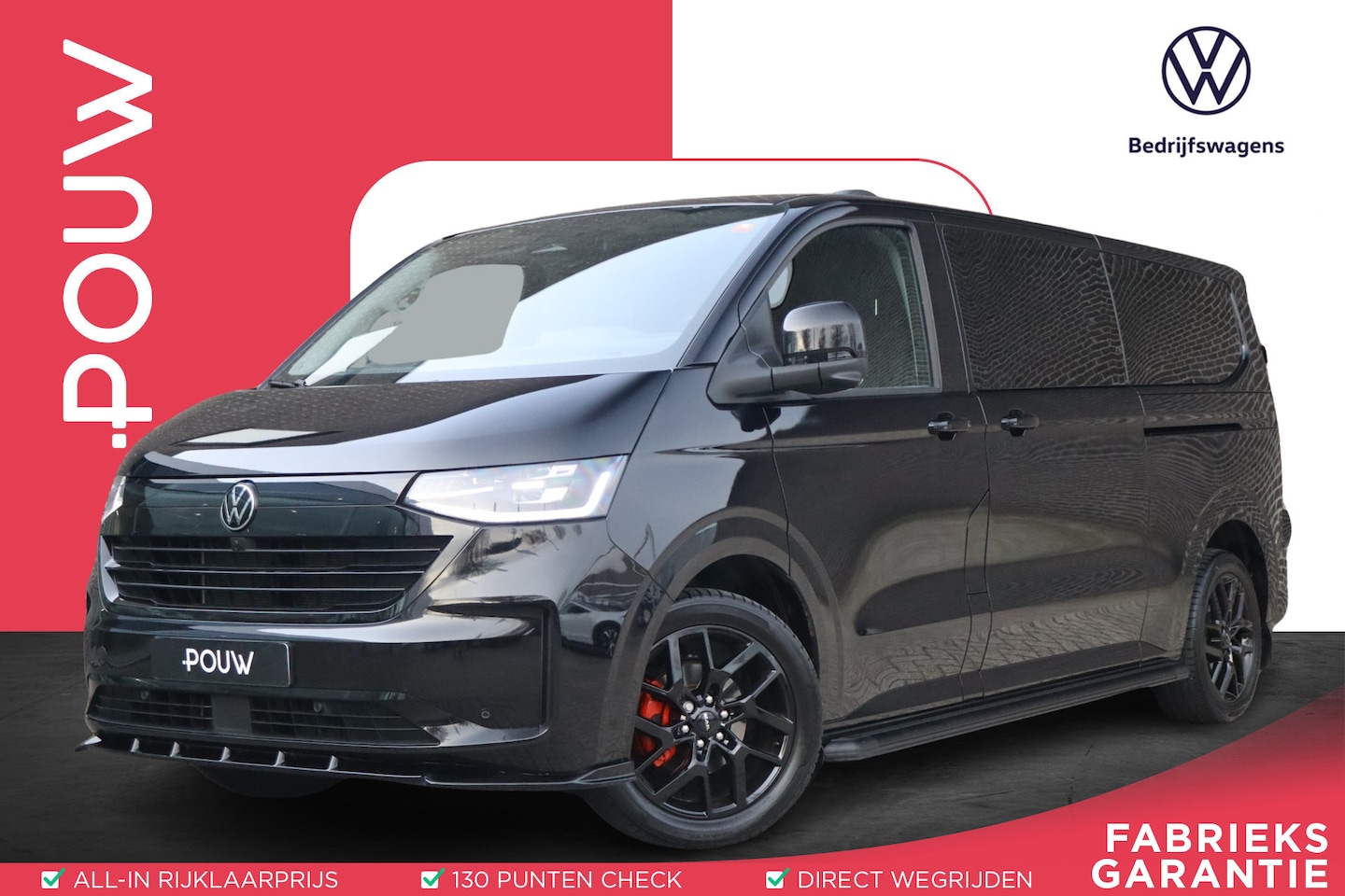 Volkswagen Transporter - 2.0 TDI 170pk AUT L2H1 30 Bulli | 19" Velgen | Leder | Trekhaak | Schuifdeur Links & Recht - AutoWereld.nl
