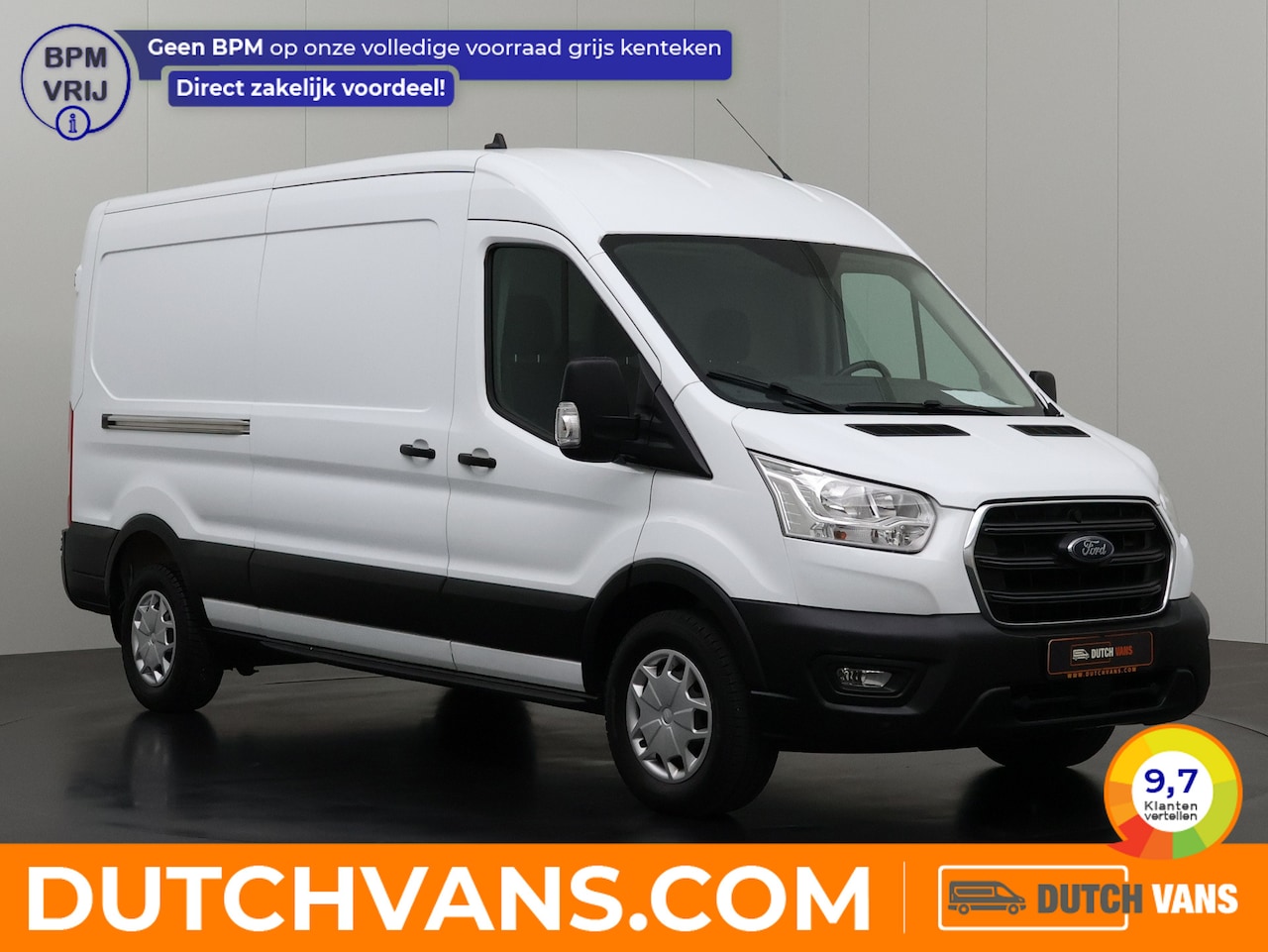Ford Transit - 2.0TDCi 130PK L3H2 | Airco | Cruise | 3-Persoons | Betimmering - AutoWereld.nl