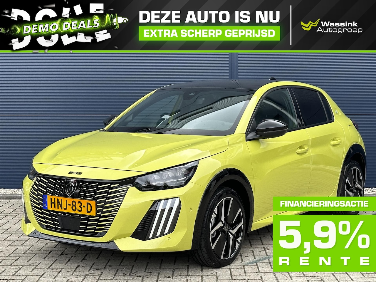 Peugeot e-208 - EV 51kWh 156pk GT | 409km range | Adaptive cruise | Navigatie | 360 camera - AutoWereld.nl