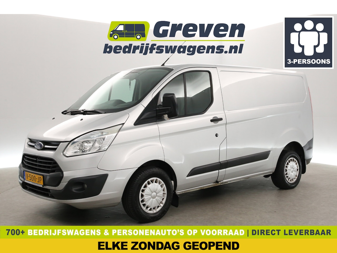 Ford Transit Custom - 270 2.2 TDCI L1H1 | Airco | Cruise | 3-Zits | Navi | Parkeersens | - AutoWereld.nl