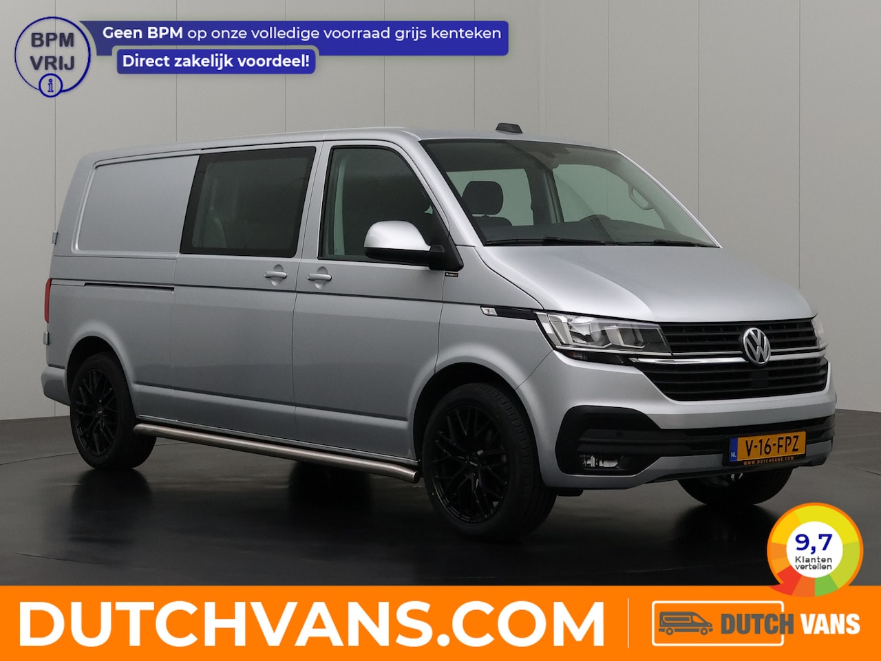 Volkswagen Transporter - 2.0TDI 150PK DSG Automaat Lang Dubbele Cabine | Navigatie | Multimedia | 6-Peroons | Trekh - AutoWereld.nl