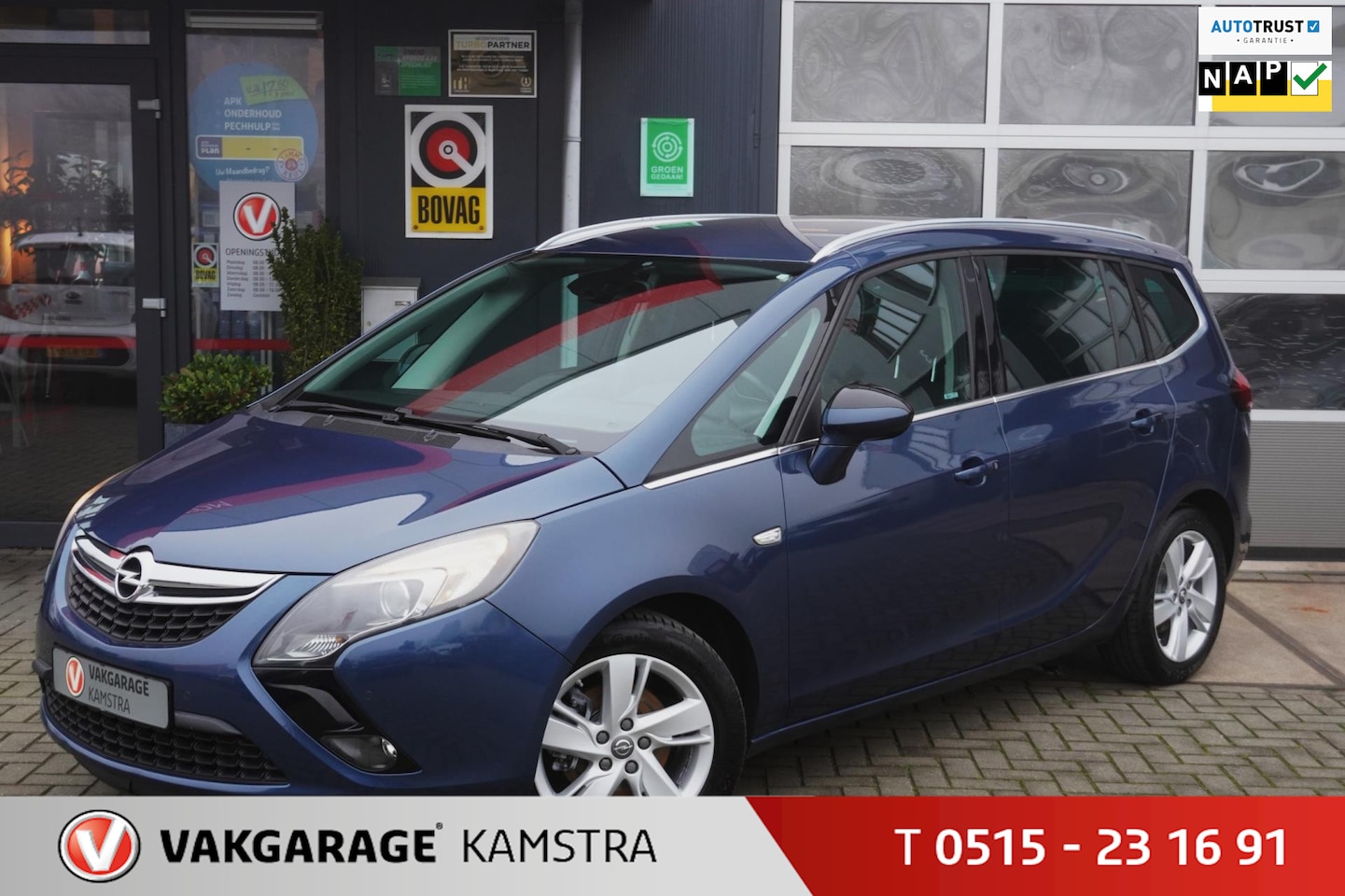 Opel Zafira Tourer - 1.4 Blitz NAP Navi/Camera/PDC/Trekhaak - AutoWereld.nl