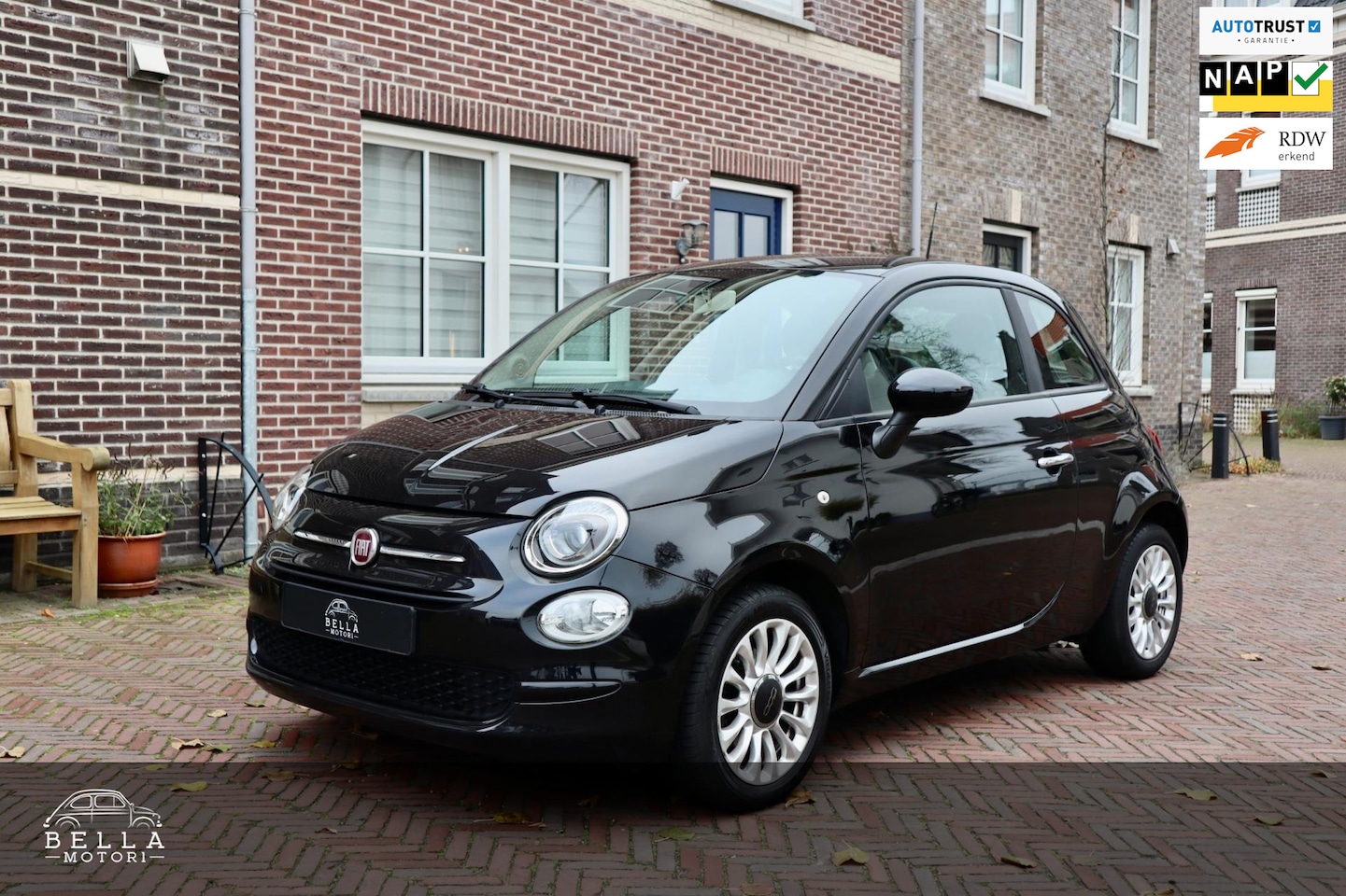 Fiat 500 - 1.2 Pop Star | NAP | Zwart metallic | Uconnect touchscreen | Lichtmetalen velgen | Aircond - AutoWereld.nl
