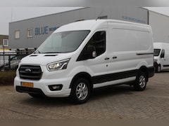 Ford Transit - 350 2.0 TDCI 185PK E6 Automaat L2H2 Limited ✓ 3-zits ✓ navigatie / camera ✓ dubbele schuif