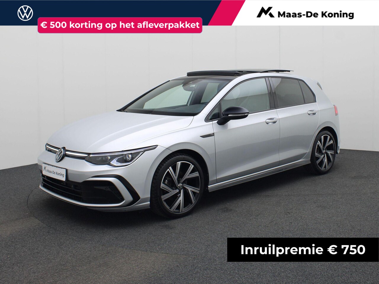 Volkswagen Golf - 1.5eTSI/150PK R-Line Blackstyle DSG · Panoramadak · Camera + Parkeersensoren · Apple Car P - AutoWereld.nl