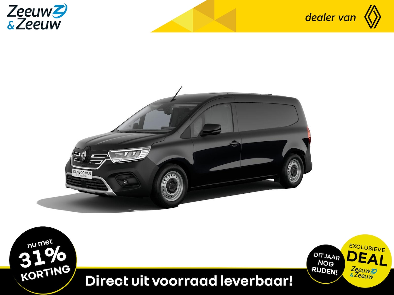 Renault Kangoo E-Tech - Extra L2 44 kWh * Zeeuw & Zeeuw korting 9,5 % * 1,9% financial lease actie * - AutoWereld.nl