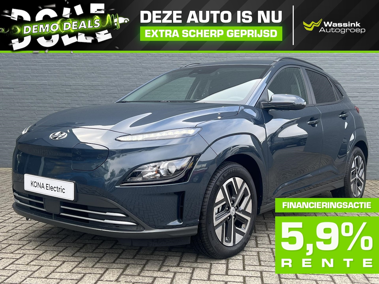 Hyundai Kona Electric - DEMO DEAL | EV 64 KWh 204pk Fashion | Head up display | Dodehoek indicator - AutoWereld.nl