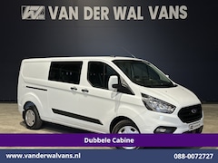 Ford Transit Custom - 2.0 TDCI 131pk L2H1 Dubbele Cabine Euro6 Airco | 6-Zits | Navigatie | LED | Apple Carplay