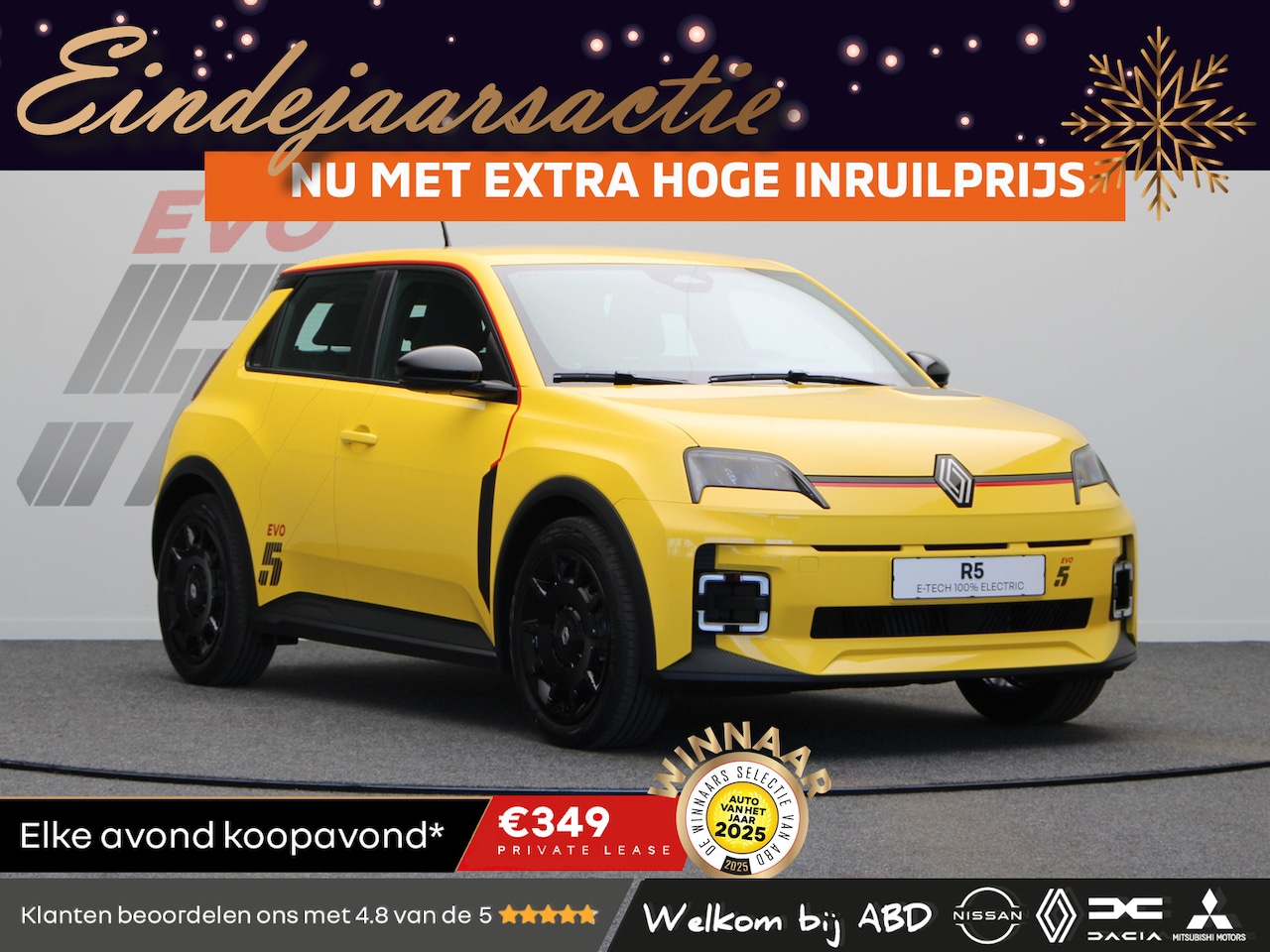 Renault 5 - EVO Urban Range 120pk 40 kWh | Exclusief bij ABD | Vol opties | Sportief design | Carbon | - AutoWereld.nl