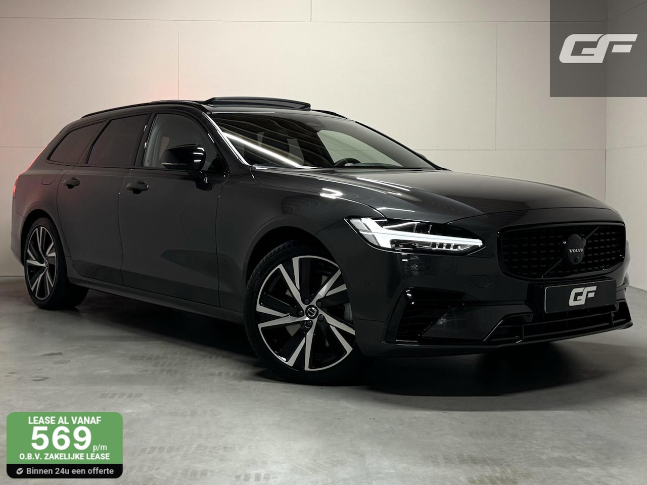 Volvo V90 - 2.0 T6 Plug-in hybrid AWD Ultra Dark Pano H/K 360 ACC Trekh. - AutoWereld.nl