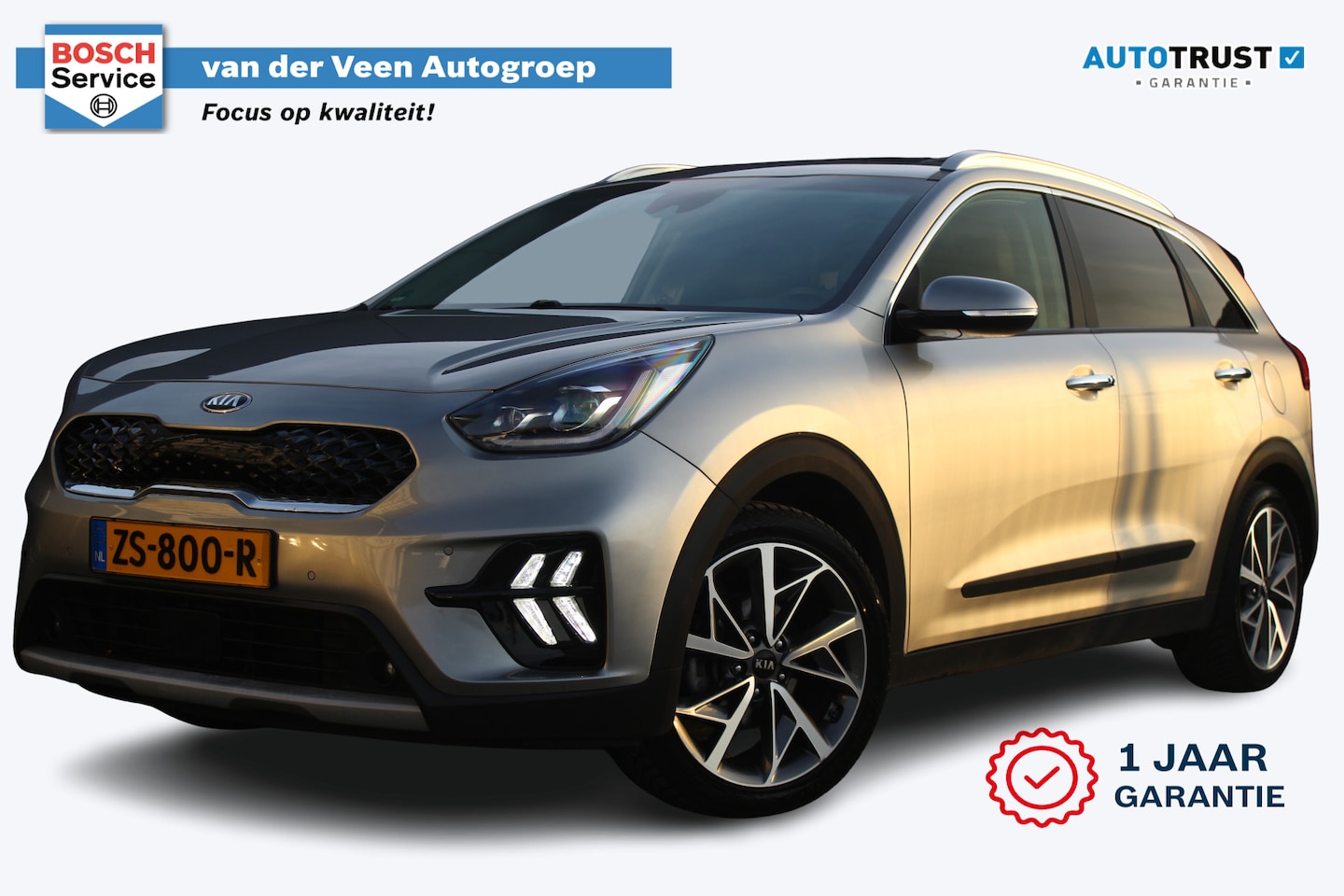 Kia Niro - 1.6 GDi Hybrid DynamicPlusLine | Incl. 12 maanden garantie | Stuur & stoelverwarming | LED - AutoWereld.nl