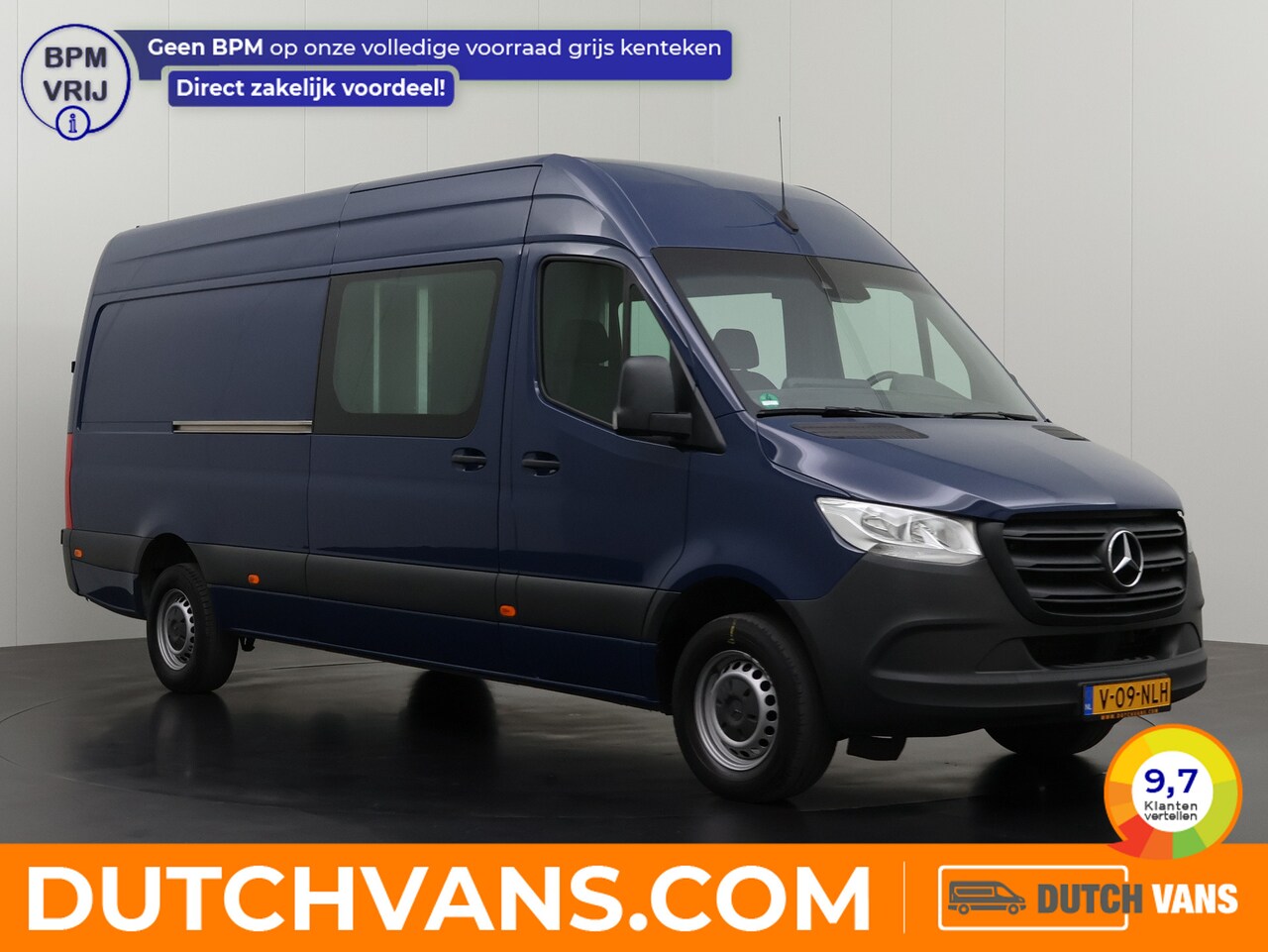 Mercedes-Benz Sprinter - 319CDI 3.0V6 L3H2 Maxi Dubbele Cabine | Airco | Cruise | 2800Kg Trekhaak | Camera - AutoWereld.nl