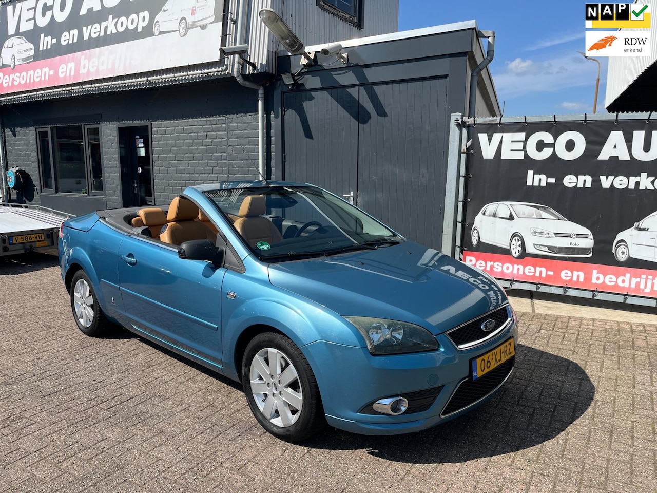 Ford Focus Coupé-Cabriolet - 2.0-16V Titanium Pininfarina Nieuwe apk leer nette auto carplay - AutoWereld.nl