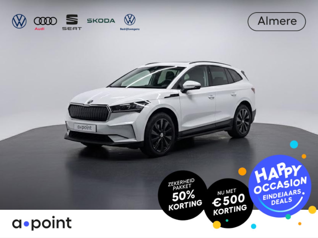 Skoda Enyaq iV - 60 180 pk | SOH 93% | Navigatie | Parkeersensoren | Achteruitrijcamera | LED koplampen | L - AutoWereld.nl