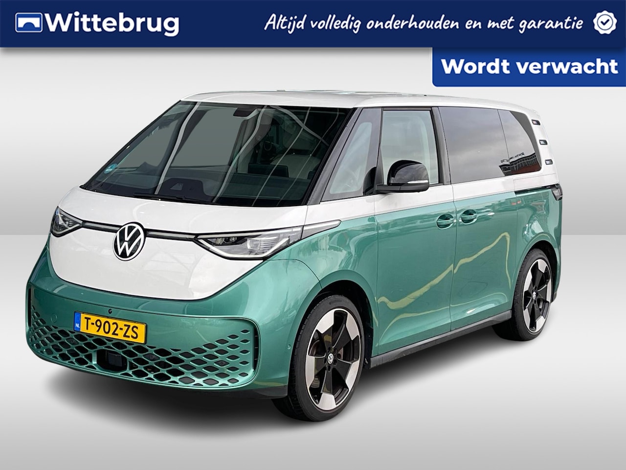 Volkswagen ID. Buzz - 1st Max 77kWh / Fabrieksgarantie tot 2027 / Two Tone / Trekhaak / 21'' LMV / VW - AutoWereld.nl