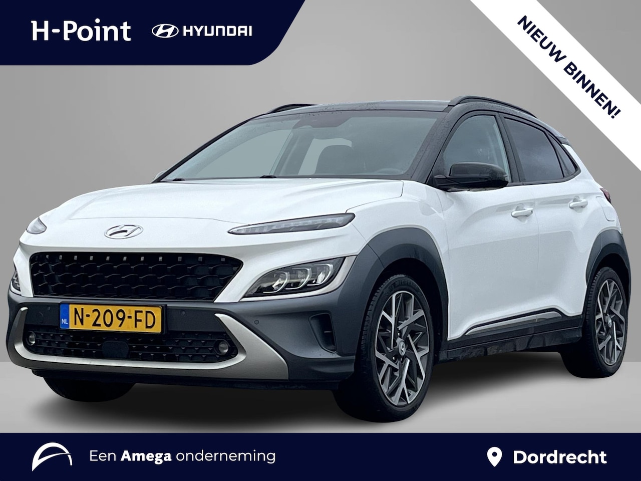 Hyundai Kona - 1.6 GDI HEV Premium | Lederen bekleding | Trekhaak | 18'' 2-tone Lmv | Head up display | A - AutoWereld.nl