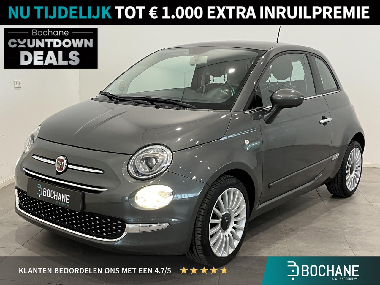 Fiat 500 - 0.9 TwinAir Turbo Lounge | Automaat | Airco | Cruise Control | Lichtmetalen velgen 15" | 1 - AutoWereld.nl