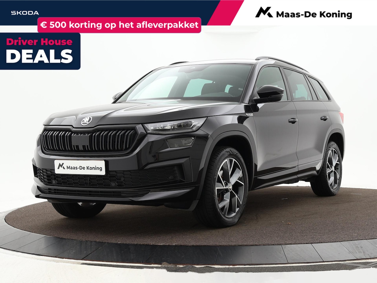 Skoda Kodiaq - 1.5 TSI 150pk DSG Sportline Business 7p. · Camera · Elek. Trekhaak · Apple/Android Car Pla - AutoWereld.nl