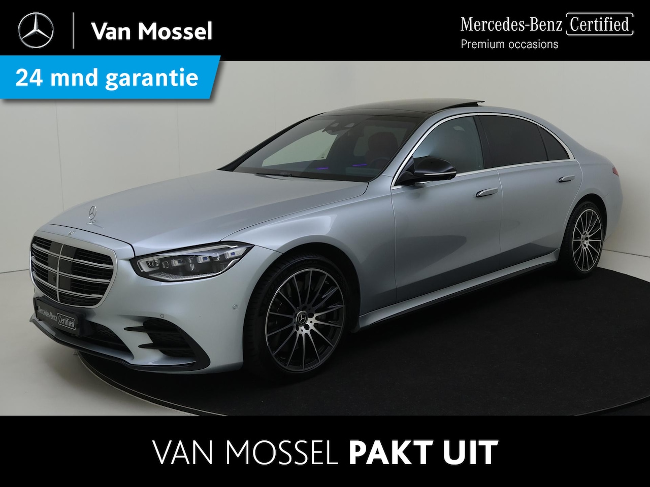 Mercedes-Benz S-klasse - 500 4MATIC Lang AMG Line /Panoramadak /HUD /Rijassistentiepakket /Nappa /Burmester 3D - AutoWereld.nl