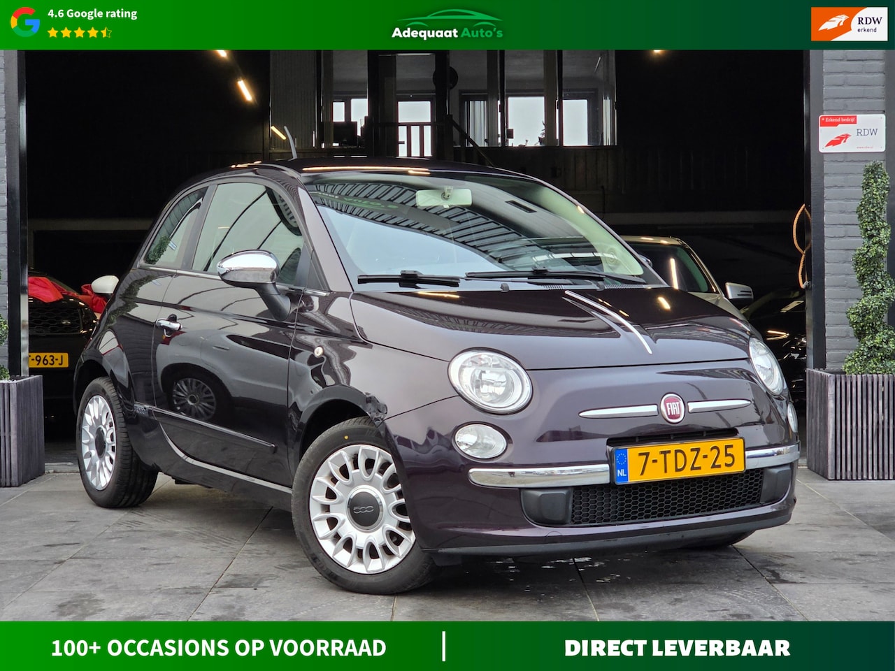 Fiat 500 - 1.0 TwinAir Easy|Carplay|Airco|El.Ramen|2e eig|NAP - AutoWereld.nl