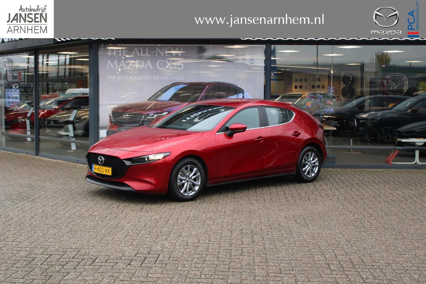 Mazda 3 - HB 2.0 e-SkyActiv-G M Hybrid 122 Comfort met Bose , Leder, Bose, Adap.cruise,Navi, Apple C - AutoWereld.nl