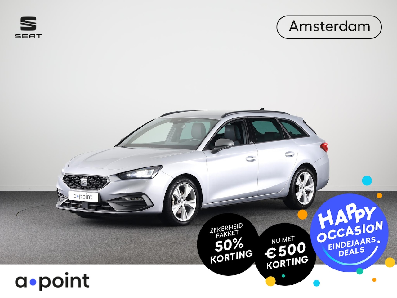 SEAT Leon Sportstourer - 1.0 TSI FR Business 110 pk | Private Lease vanaf 499,-- pm | Verlengde garantie | Navigati - AutoWereld.nl