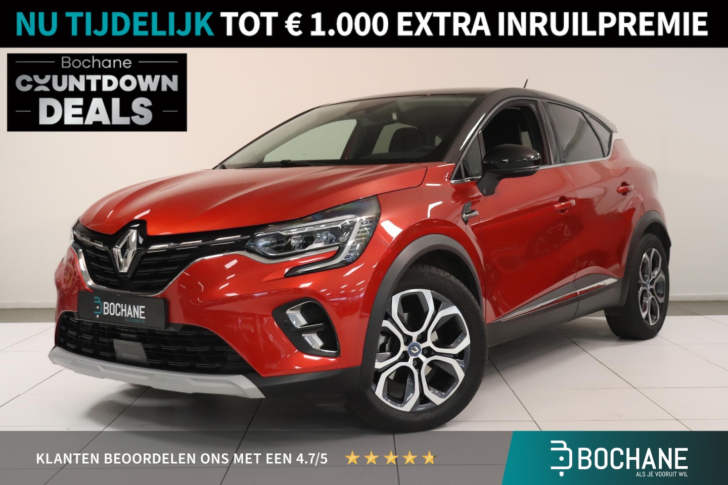 Renault Captur - 1.6 E-Tech Hybrid 145 Intens | Camera | Navigatie | Climate control | Cruise control | 18" - AutoWereld.nl