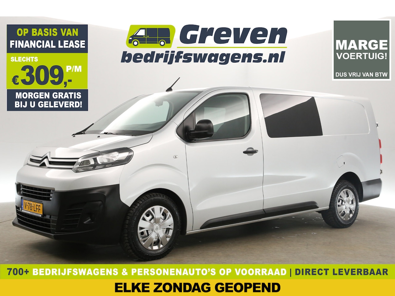 Citroën Jumpy - 2.0 BlueHDI L3H1 | MARGE | DC | Airco | Cruise | Trekh. | Carplay | Parkeersens. - AutoWereld.nl