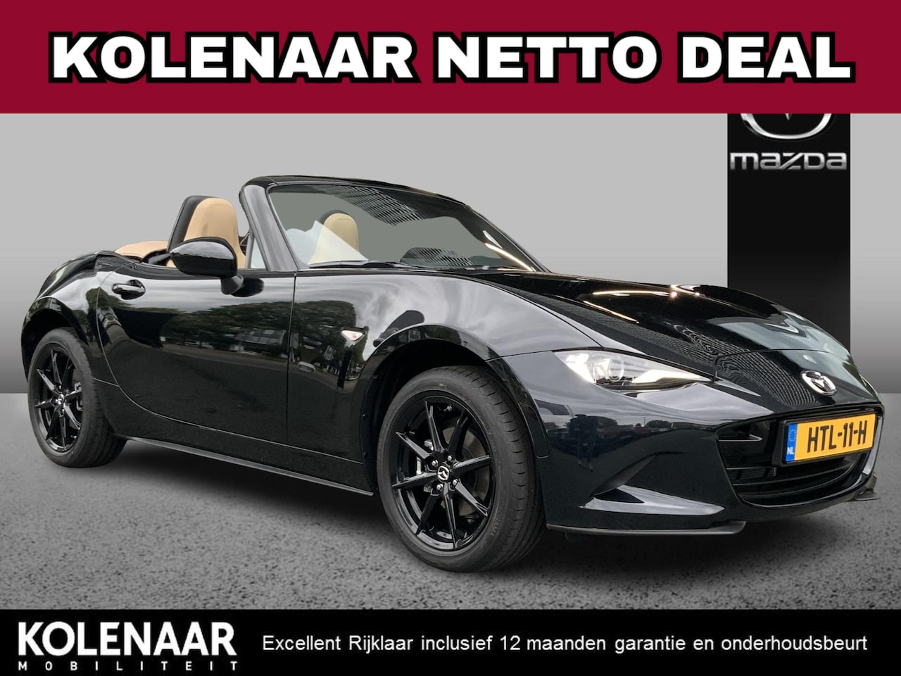 Mazda MX-5 - 1.5 -G 132 Kazari Black Edition/Netto Deal!/€7595,- voordeel!/Direct leverbaar - AutoWereld.nl