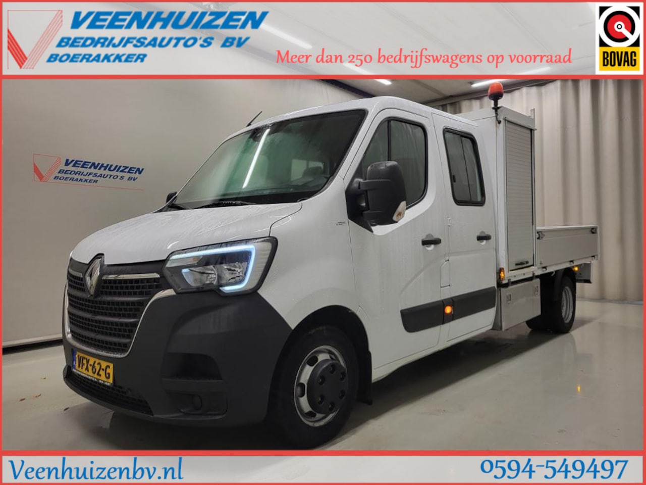 Renault Master - 2.3DCI Pick-up Dubbele Cabine 3500kg Trekgewicht Euro 6! - AutoWereld.nl