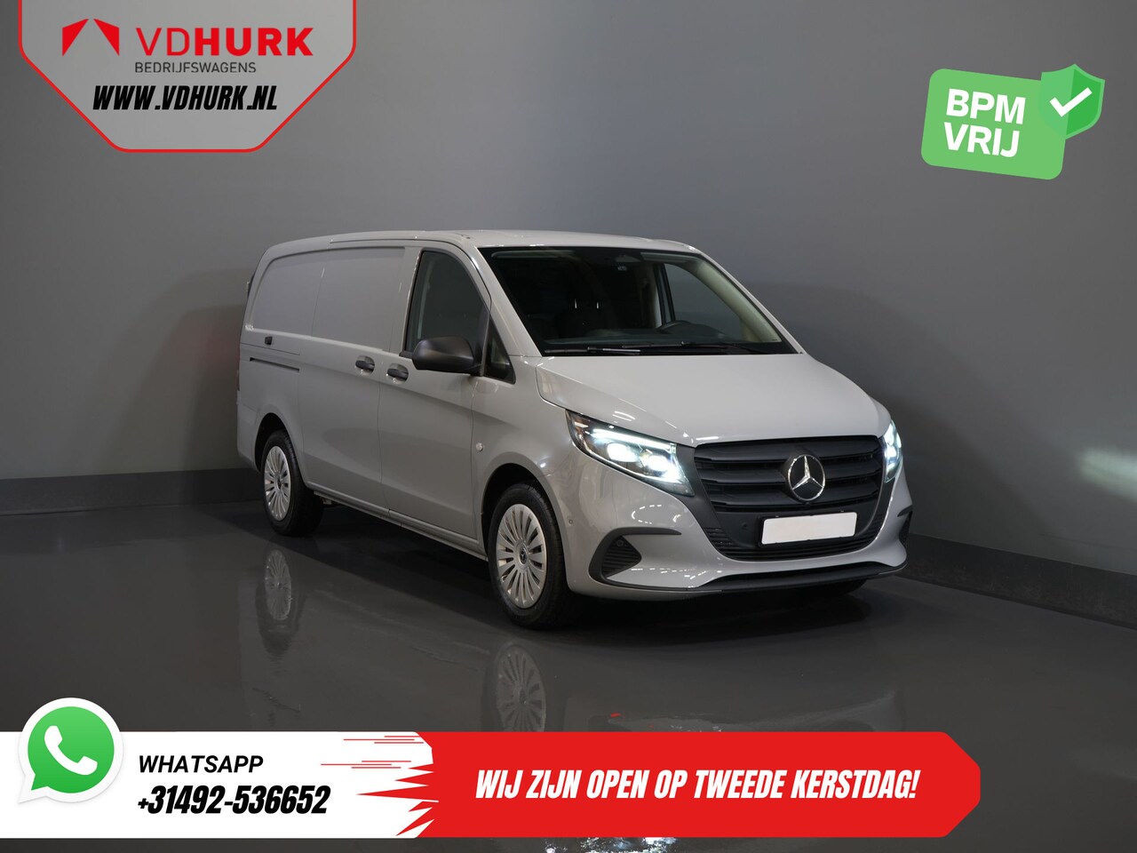 Mercedes-Benz Vito - 116 CDI Aut. L2 BPM VRIJ! LED/ Stoelverw./ 270Gr.Deuren/ Camera/ Cruise/ PDC/ Trekhaak - AutoWereld.nl