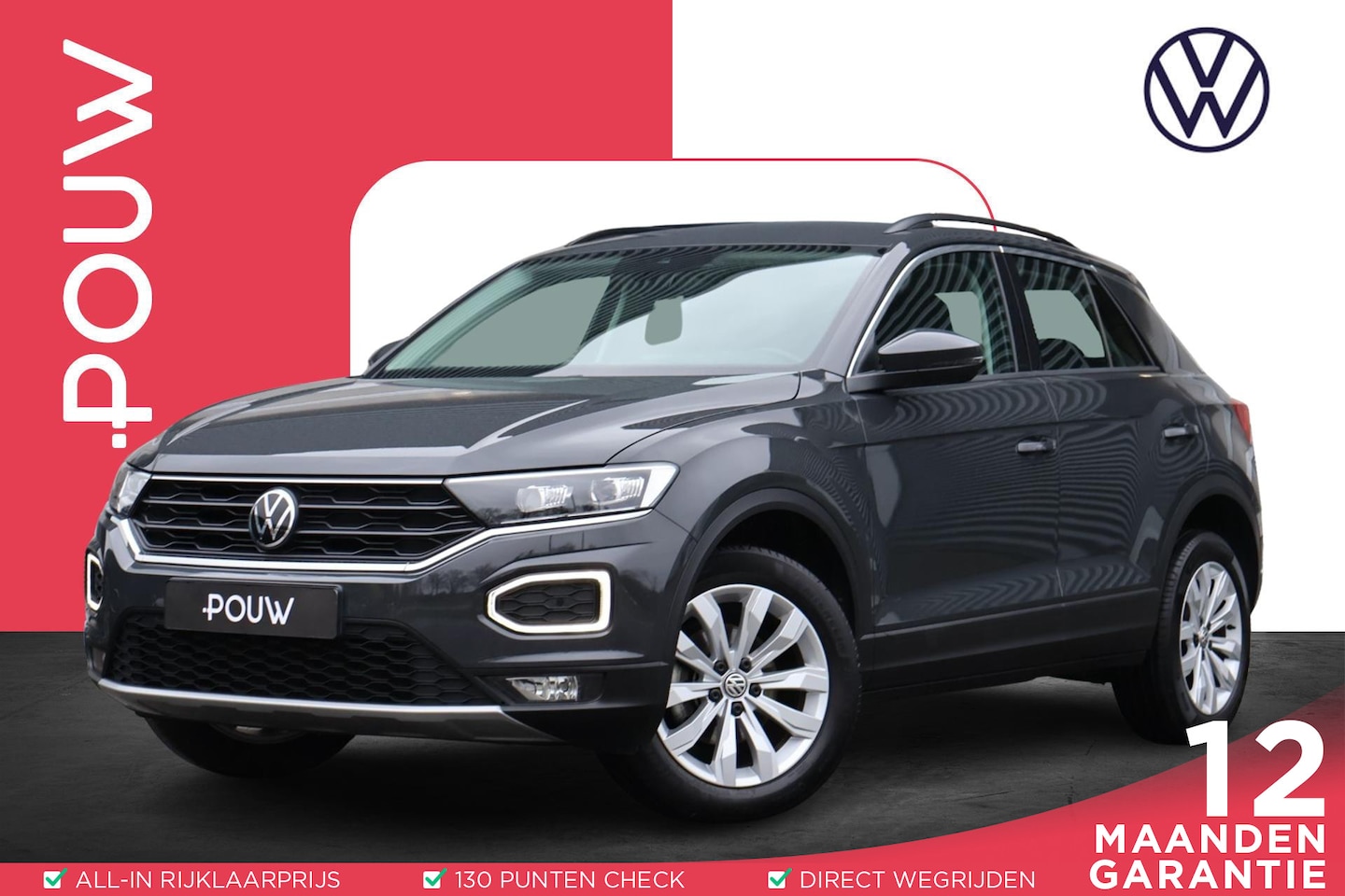 Volkswagen T-Roc - 1.5 TSI 150pk DSG Style | Full LED | 17" Velgen | Stoelverwarming | Apple Carplay & Androi - AutoWereld.nl