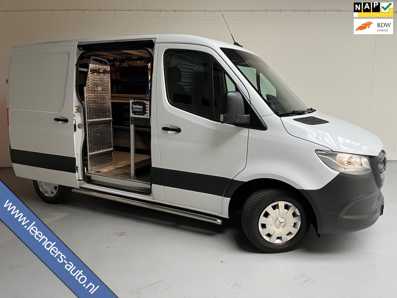 Mercedes-Benz Sprinter - SERVICEWAGEN 314 2.2 CDI 140PK euro6 L1H1 Sortimo inrichting, 2xschuifdeur, M-bux, Laadkra - AutoWereld.nl