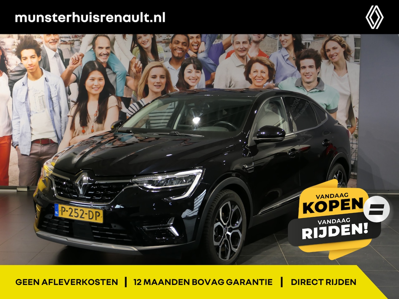 Renault Arkana - 1.6 E-Tech Hybrid 145 Intens *Trekhaak!* - Parkeerassistent, dodehoek, camera, sensor v+a - AutoWereld.nl