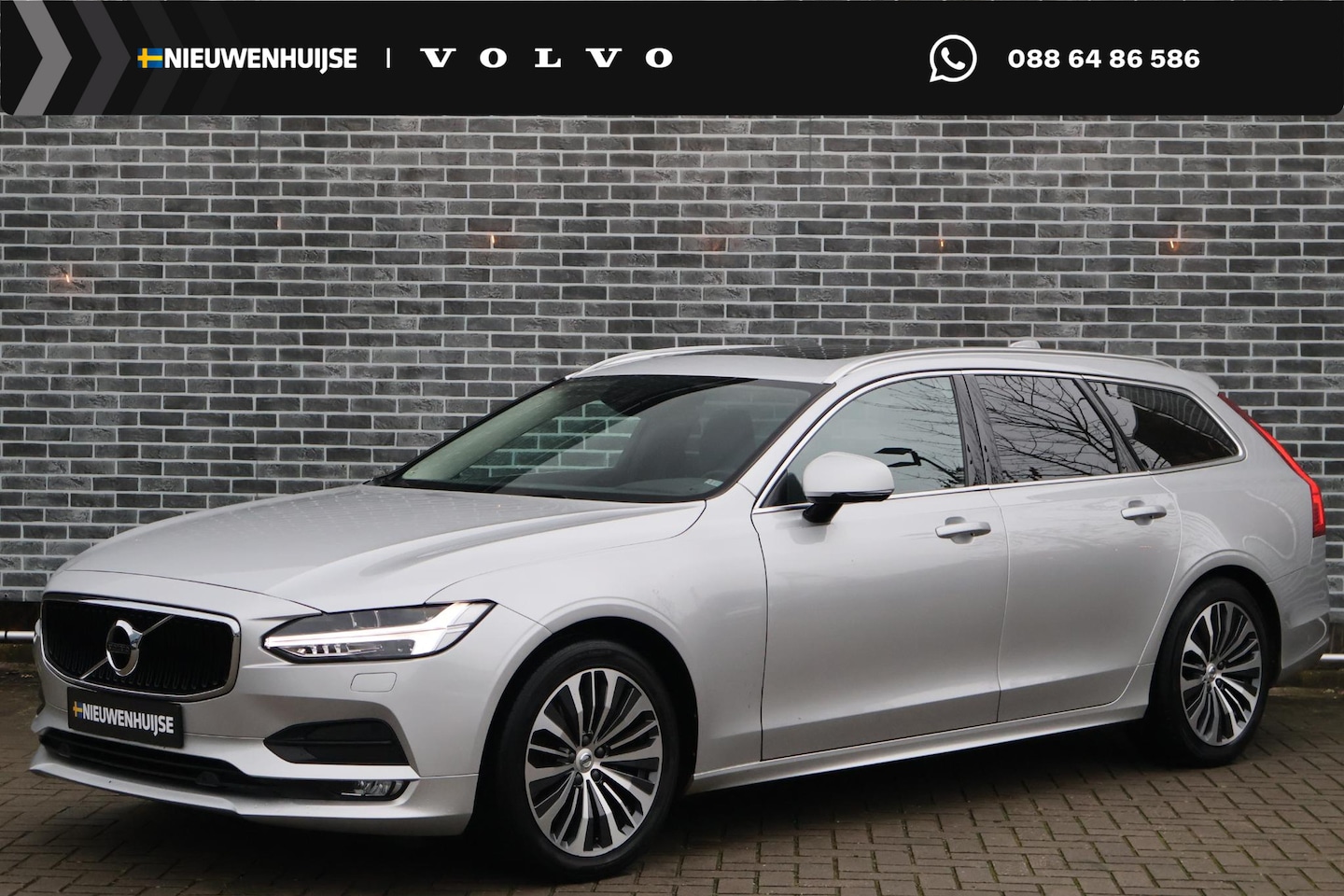 Volvo V90 - 2.0 T4 Momentum Pro | Trekhaak | Panoramadak | Lederen bekleding | Adaptive cruise control - AutoWereld.nl