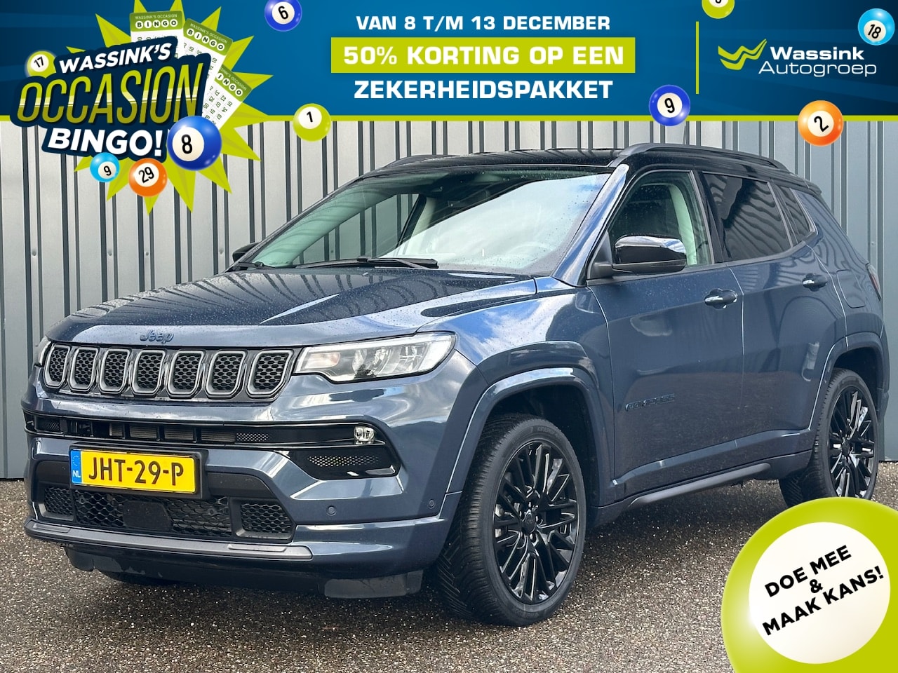 Jeep Compass - 1.3T 4XE PHEV 240pk EAWD Automaat S I Adaptieve Cruise I Elektr. Klep I Elektr. Stoelen I - AutoWereld.nl